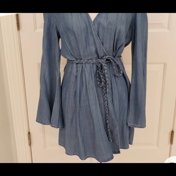 Guess denim wrap dress - Picture 1 of 5